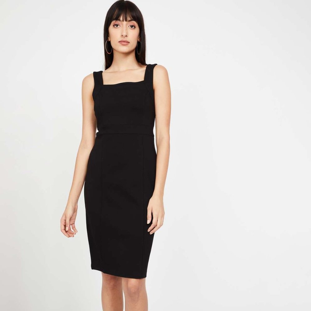 Le Chateau Sheath Black Cocktail Dress (Size XXS)